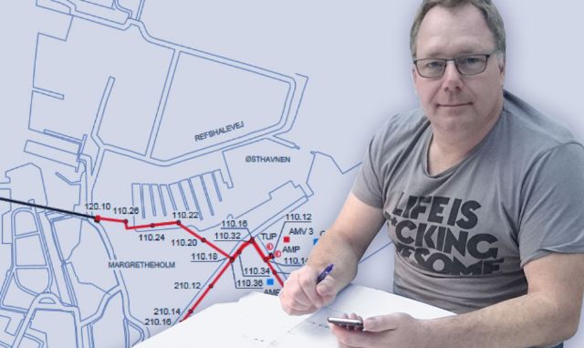 Udfordringen i den 38 m dybe CTR-tunnel er den ekstreme varme fra 4 store fjernvarmerør